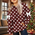 thumbnail image 2 of MKOSPLRT 4-14 Years Girls Polka Dot Print Hoodie Long Sleeve Fleece Lined Casual Pullover with Pockets, 2 of 6