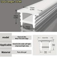 thumbnail image 5 of 16.4ft/5m Silicone LED Diffuser, Recessed Flexible Strip Light Cover Plate, White 12x12/14x14/16x16mm Neon Rope Lights For Indoor Decorative 6-10mm Strip Light Installation Channel, 5 of 12