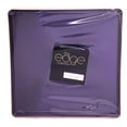 thumbnail image 4 of The Edge Collection 10.75" Transparent Purple with Gold Rim Square Plastic Dinner Plates:120CT, 4 of 4
