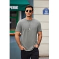 thumbnail image 2 of COOFANDY Mens Muscle T Shirts Casual Short Sleeve Shirt Crew Neck Cotton Tee Shirts 1-2 Pack Athletic Gym Shirts Basics Workout Shirts, 2 of 5
