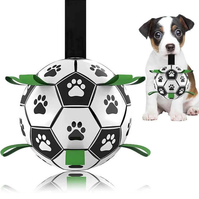 Pelota de fútbol para perros Domchan, juguete interactivo para pequeños y medianos