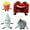 A08 - 4PC, variant on 6PC Battle for Dream Island Plush Toys, Battle for Dream Island Plush Toys Pillows,Cartoon BFDI Merch Storytime Buddy,Cute Stuffed Collectible Toys,Soft Plush Pillow Birthday Christmas Gifts B