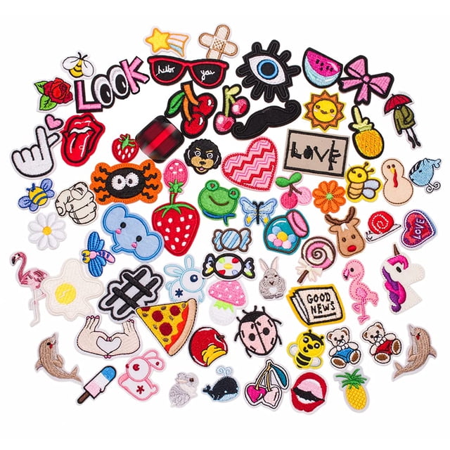 Paquete mixto U-Sky de Iron On Patches, 70 unidades, para ropa