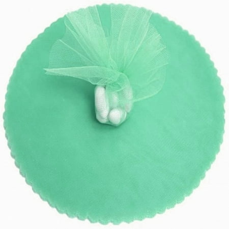 50 Scalloped Tulle Circles 9 Wedding Favor Wrap Aqua 50 Scalloped Tulle Circles 9 Wedding Favor Wrap Aqua