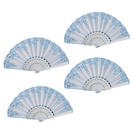 

Kreigaven 4 Hand Folding Fan Decorative Woven Hand Fan Wedding Hand Fan Folding Hand Fan Wedding Favors Gifts for Party Wedding Dancing Decoration