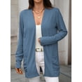 thumbnail image 4 of jinghuiyue Womens Lightweight Cardigans Casual Open Front Long Sleeve Knit Long Cardigan Sweaters with Pockets S, 4 of 7