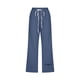 thumbnail image 4 of ICHUANYI Clearance Capris Pants For Women Casual Summer Cotton Linen 3/4 Pants Wide Leg Capris Lightweight Baggy Cropped Lounge Trousers(Navy, M) ICHUANYI WER2023081116533, 4 of 4