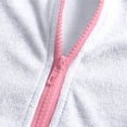 thumbnail image 5 of Grblisyd Girls Swim Cover Up Solid Color Hooded Zip-Up Terry Swimsuit Ruffle Bathing Suit Kids Short Sleeve Swimwear, 5 of 7