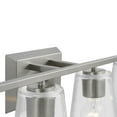thumbnail image 3 of Vertex Collection Four-Light Brushed Nickel Clear Glass Contemporary Bath Light, 3 of 15