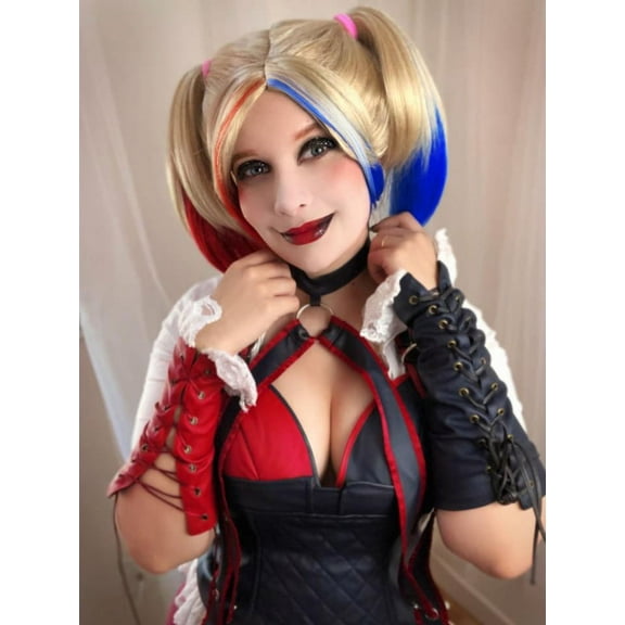 Harley Quinn Wig | Medium Cosplay Wig | Premium Breathable Capless Cap