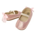 thumbnail image 5 of WREESH Baby Girls' Ballet Flats: Dress Shoes with Bow for Wedding, Party, and Summer Outside Wear Pink, 5 of 8