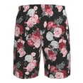 thumbnail image 6 of Naloa Rose Flowers Men's Beach Shorts, Surfing shorts, Swim trunks, Quick Dry Swim Trunks for Surfing Beach Fun - 3X-Large, 6 of 9