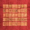 thumbnail image 1 of Ahgly Company Indoor Square Abstract Orange Modern Area Rugs, 8' Square, 1 of 4