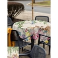 thumbnail image 4 of Easter Rabbits Outdoor Tablecloth - 60x60 Inch Square Dining Table Cover, Cute Bunny Eggs Flowers Botanical Spring Beige Waterproof Outdoor Table Cloth with Umbrella Hole & Zipper for Picnic/Patio, 4 of 7