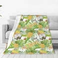 thumbnail image 1 of Balery Gnome and Pineapple Manta de Felpa Suave y Acogedora – Cobija de Franela Aterciopelada para Cama, Lavable y Cálida para Sofá, Mascotas, Transpirable-40"x30", 1 of 7