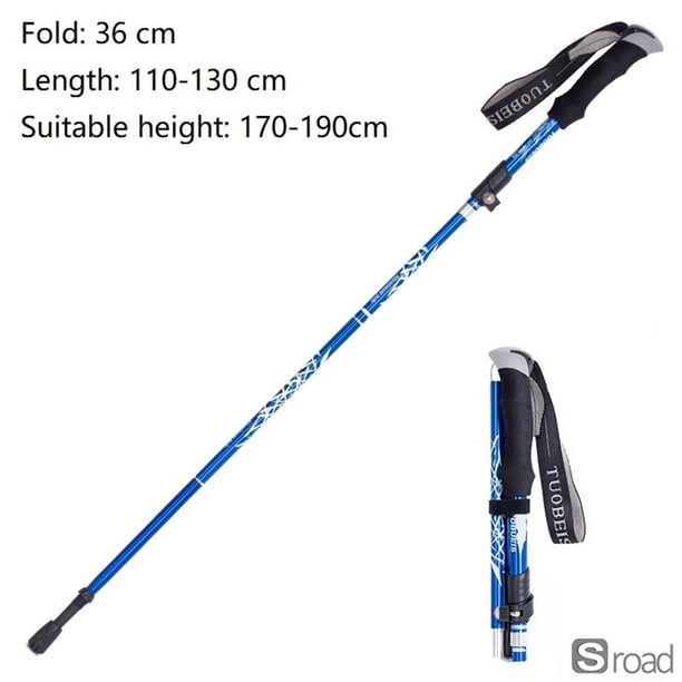 Bastones De Senderismo Plegables Ajustables De Aleación De Aluminio, Bastones De Trekking Ultraligeros De 5 Secciones Para Montañismo, Caminata Y Camping