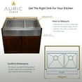 thumbnail image 5 of Auric 33" Retro-fit Farmhouse Workstation Flat Front Apron 6040 Double Bowl Stainless Steel Sink, SFAL-16-33-retro 6040 COMBO, 5 of 8