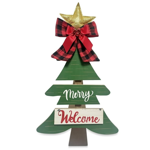 Wooden Christmas snowman porch sign, standing snowman. Porch decoration with a rustic style. Christmas welcome sign. Holiday party. Outdoor and indoor Christmas decorations. Christmas decorations in