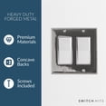 thumbnail image 4 of Switch Hits Polished Nickel Outlet Wall Plate | 2 GFI Rocker | 4.5" x 4.5" | Hand-Polished Brass Construction | Electrical Switch Plate Cover for All Configurations, 4 of 5