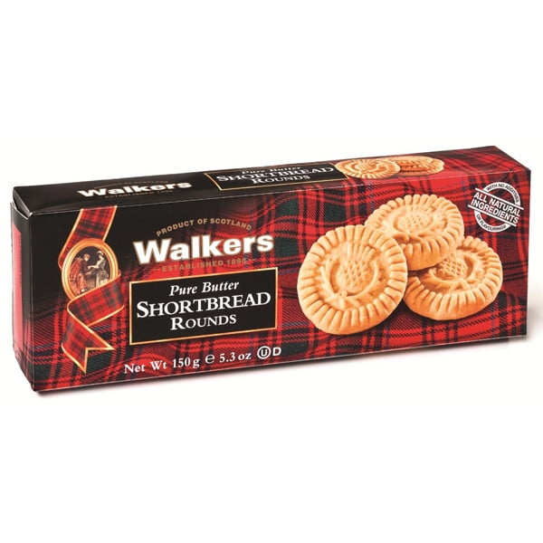 Walkers Pure Butter Shortbread Rounds 5.3 oz Boxes Single Pack
