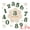 Green, variant on Unique Bargains Wooden Flower Wall Art Decor Layered Floral Wood Sign Pink 6.3in