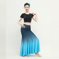 Dai Dance Skirt Children Adult Halflength Hip Long Skirt Gradient Art
