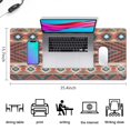 thumbnail image 5 of Long Mouse Pads for Desk,Boho Red Southwestern Ethnic Pattern Desk Mats on Top Of Desks, Desk Mouse Pad Extra Large with 3mm Non-Slip Base and Stitched Edge for Gaming,Office,Work,Home 35.4"x15.7", 5 of 6