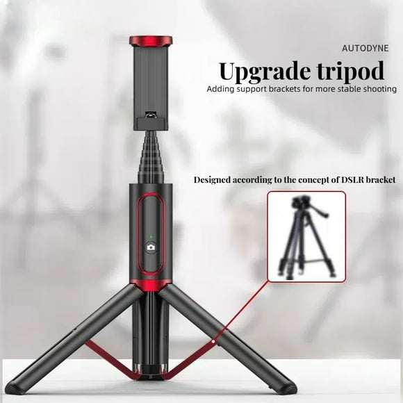 60 Inch Cell Phone Selfie Stick Tripod, Smartphone Tripod Stand, Integrated Wireless Remote Control, Portable, Lightweight, Expandable Cell Phone Tripod, Suitable for 4-7 Inch iPhone and Android,Black