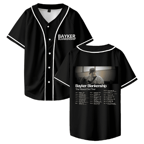 Bayker Blankenship World Tour 2025 Baseball Jersey V-neck Tee Shirt