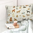 thumbnail image 4 of Lsque Dogs Funny Pets Pattern Bedding Waterproof Pillow Protector Zippered Queen – Bed Bug Proof Pillow Encasement-14"x20", 4 of 6