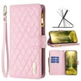 thumbnail image 1 of Zipper Wallet Case for Samsung Galaxy S22 Plus(6.6 inch) 2022, Allytech PU Leather Magnetic Flip Card Holder Phone Case with Wristlet Strap for Galaxy S22 Plus/ S22+ 5G, Pink, 1 of 6