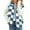 Blue, variant on Cnbwig Womens Jackets Casual Coats Loose Square Checkered Zipper Cardigan Vest Warm Sleeveless Retro Coat Thick Winter Wear Coat Trendy Streetwear Outerwear A-Beige L