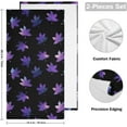 thumbnail image 2 of Sparkling Purple Leaves Hand Towels, Autumn Fall Maple Kitchen Towel Ultra Soft and Absorbent,Decorative Fingertip Face Towel for Bathroom Hotel, 2 PCS, 28.3"x 14.4", 2 of 6