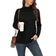 thumbnail image 4 of Asklazy Women's Turtleneck Sweater Long Sleeve Cozy Warm Casual Lightweight Soft Pullover Jumper Tops,US Size,Black,M, 4 of 8