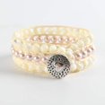 thumbnail image 3 of GHSDFBB Boho Handmade Natural Stone Bead 3 Row Wide Wrap Wrist Statment Bracelet Jewelry Collection, 3 of 7