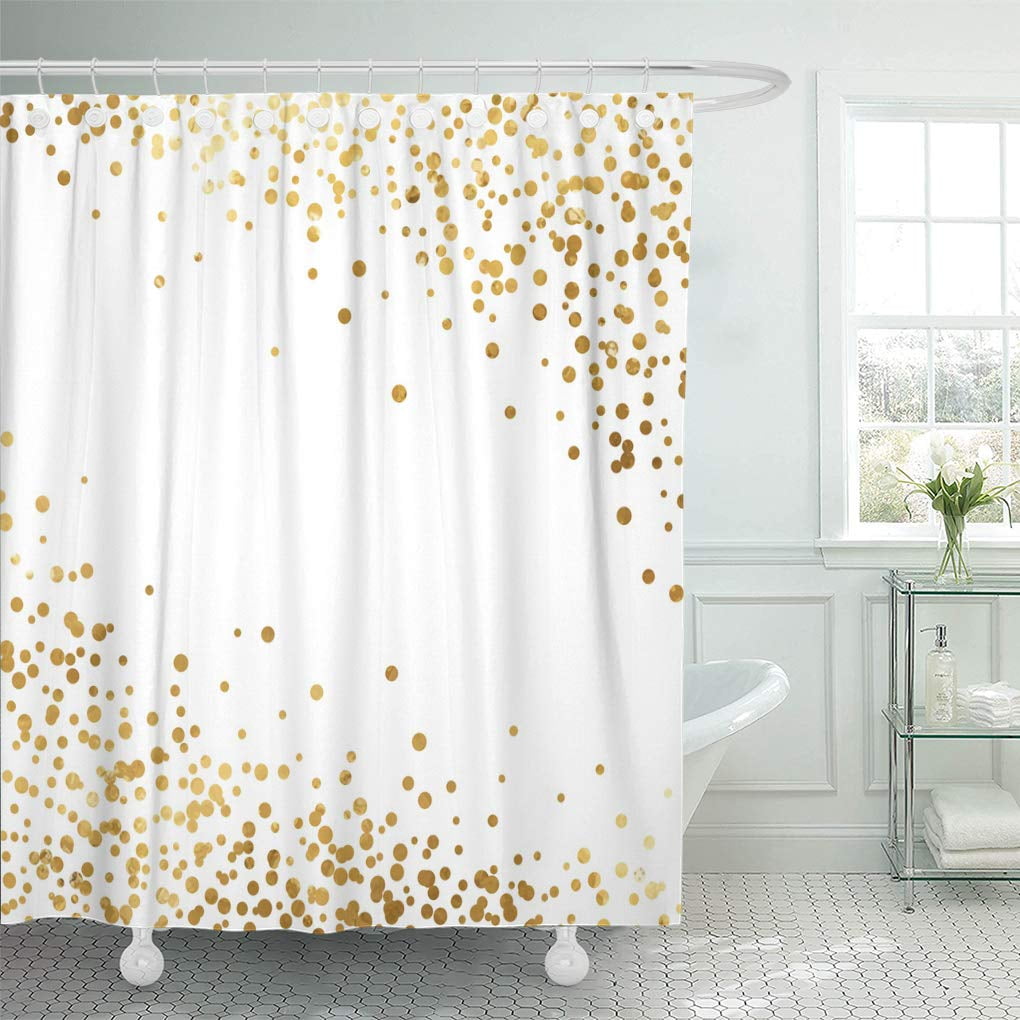 KSADK White Celebration Gold Glitter Polka Dot Yellow Splash Shower ...