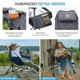 thumbnail image 6 of Hammock Camping Folding Chair for Outdoor with Adjustable Back and Padded Seat, Grey, 6 of 12