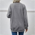thumbnail image 4 of FAIWAD Women's Casual Round Neck Sweatshirts Plus Size Long Sleeve Solid Color Loose Pullovers Top, 4 of 4