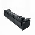 thumbnail image 2 of Modern Grey Corduroy 2-Seater Sofa Set with 8 Cushion Upholstery and Deep Seat Recliner, 2 of 19