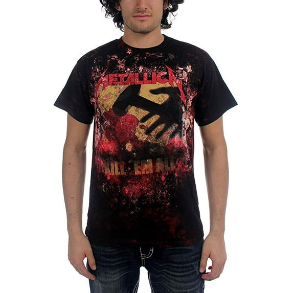 Metallica Kill Em All All Over Men's Black T-Shirt
