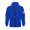 Blue, variant on Mens Zip Front Sweatshirts Stand Collar Jacket Union Jack Sleeve Patch Long Sleeve Chest Pocket Outerwear Red S