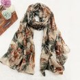 thumbnail image 3 of Fall New Soft Yarn Material Tassel Scarf with Geometric Printing and Contrasting Color Decoration for Travel Warmth Shawl, 3 of 4