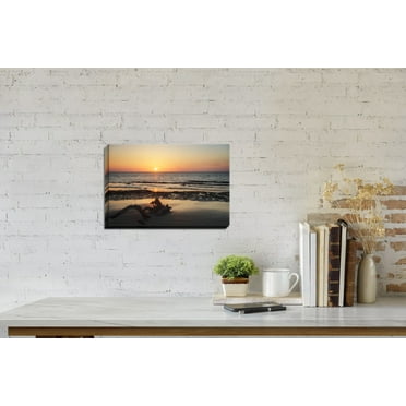 Gango Home Decor Contemporary Jekyll Island Sunrise II by Alan Hausenflock (Ready to Hang); One 24x16in Hand-Stretched Canvas