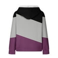 thumbnail image 6 of ShomPort Womens Full Zipper Sweatshirt Color Block Sweatshirts Long Sleeve Casual Pullover Cute Comfy Hoodies, 6 of 7