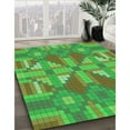 thumbnail image 2 of Ahgly Company Indoor Round Patterned Dark Lime Green Area Rugs, 8' Round, 2 of 6