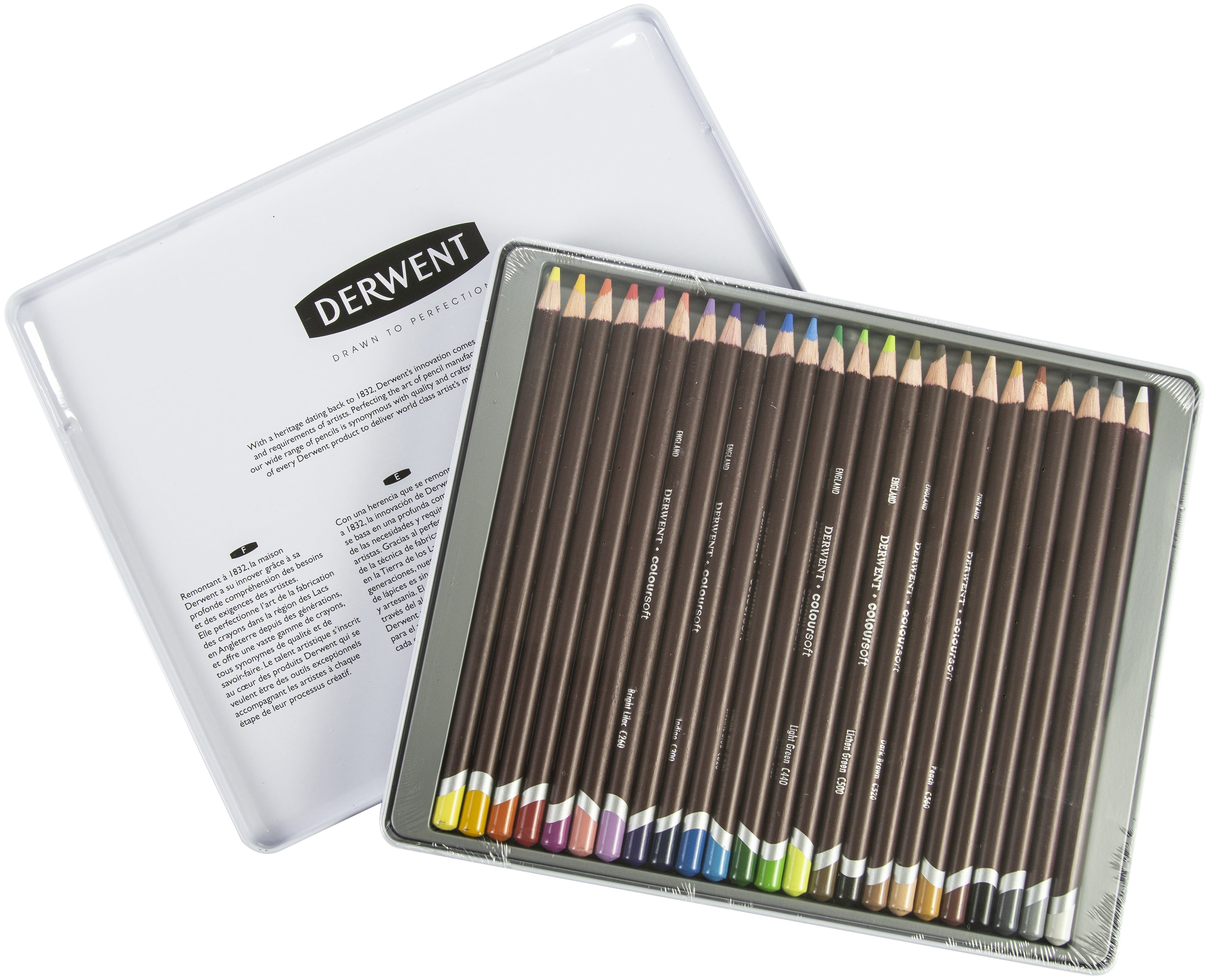 Derwent Coloursoft Pencil Set - Set of 24, Assorted Colors