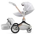 thumbnail image 1 of Hot Mom Poussette en Cuir pour Poussette 360 Degrés, Grey, 1 of 7