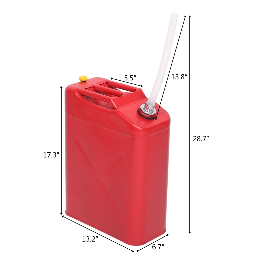 5 Gallon 20L Metal Gas Tank Can Europe Style Gas Can Power Emergency Backup Tank with Flexible Spout Red US Stock