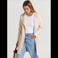 thumbnail image 4 of Abrigo Informal Cómodo de Lana con Solapa para Mujer, Chaqueta Informal de Moda, Abrigo , Ropa de Otoño e Invierno Crema L, 4 of 10