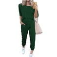 thumbnail image 1 of Conjunto de Jogger de Dos Piezas PRETTYGARDEN 2025 para Mujer en Verde Oscuro Talla L, 1 of 6